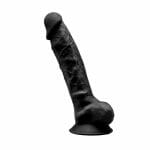 n11123-9-inch-realistic-silicone-dual-density-dildo-with-suction-cup-with-balls-black