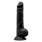 n11124-9-5-inch-realistic-silicone-dual-density-dildo-with-suction-cup-with-balls-black