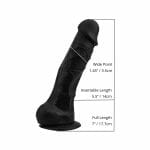n12029-loving-joy-7-inch-realistic-dildo-with-suction-cup-and-balls-black-size-1